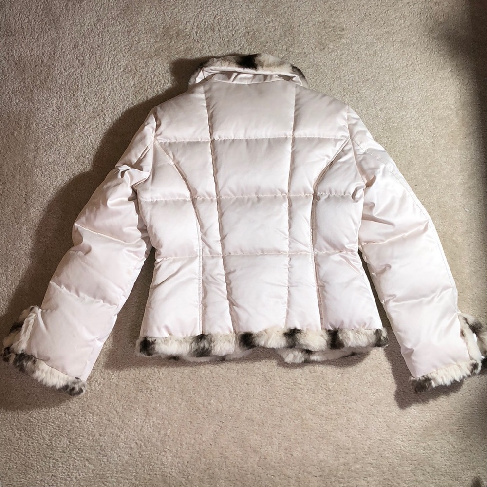 Bebe Real Fur Cream Puffer Jacket - Picture 2 of 8